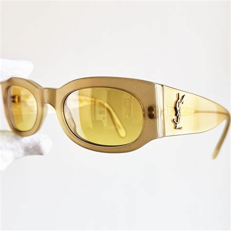 ysl yellow tinted sunglasses|st laurent diamond sunglasses.